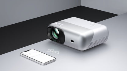 Portable home projector My Store white/silver, WiFi 1080p, mobile mirroring on Tampa Home & Garden Store