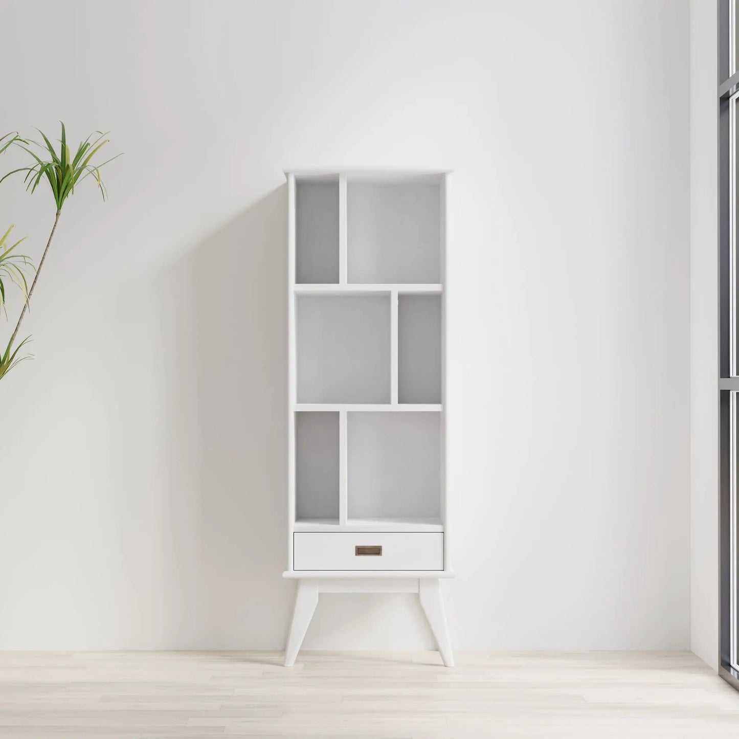 Draper Mid Century Wide Bookcase and Storage Unit