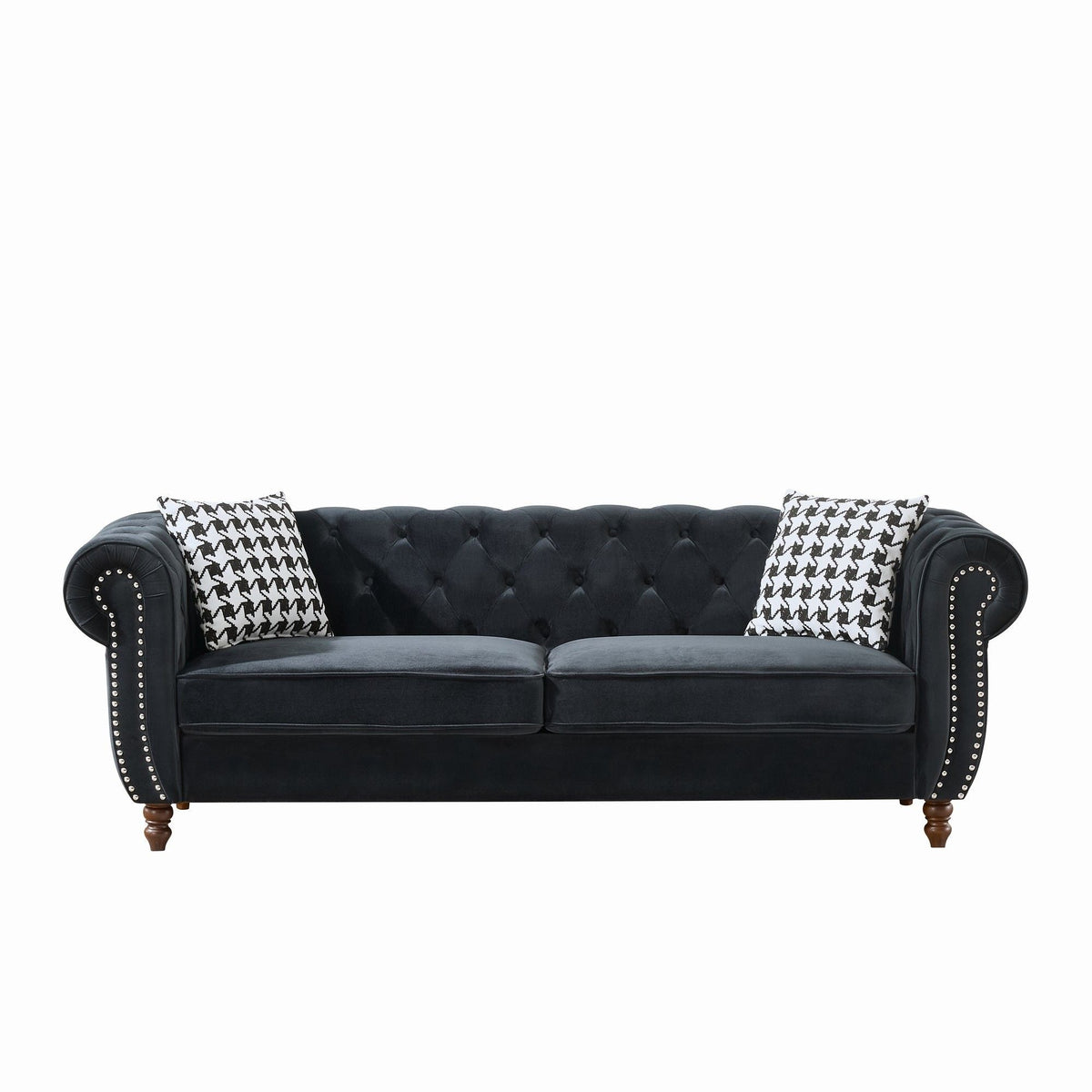 Chesterfield 3 and 2 Seater Fabric Sofa Set