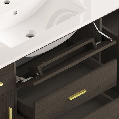 Bathroom vanity white countertop with soft-close drawer cabinet, HouseOfZazla, Vanities on Tampa Home & Garden Store
