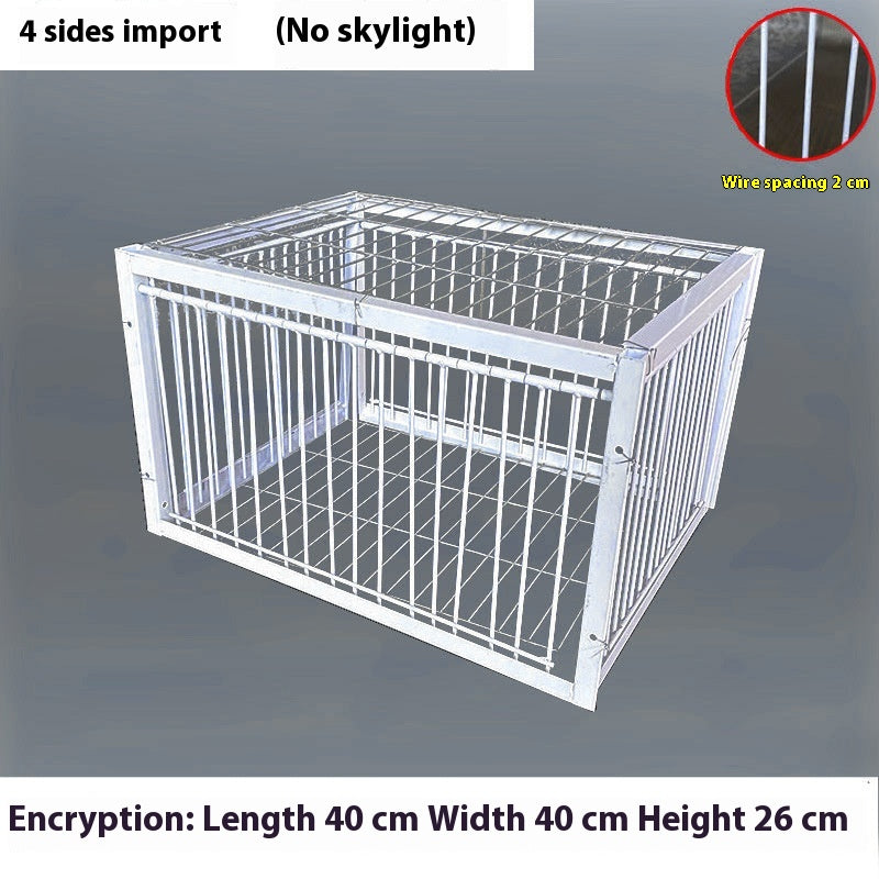 Pigeon Active Network Door Encrypted Return Cage, silver metal bird cage 40x40x26 cm on Tampa Home & Garden Store
