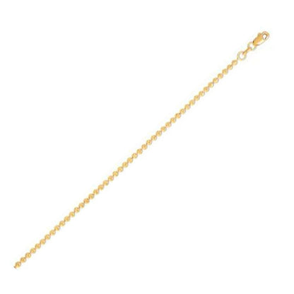 Moon Cut Bead Chain necklace in 14k yellow gold, 2.00 mm chain by Bids.com on Tampa Home & Garden Store