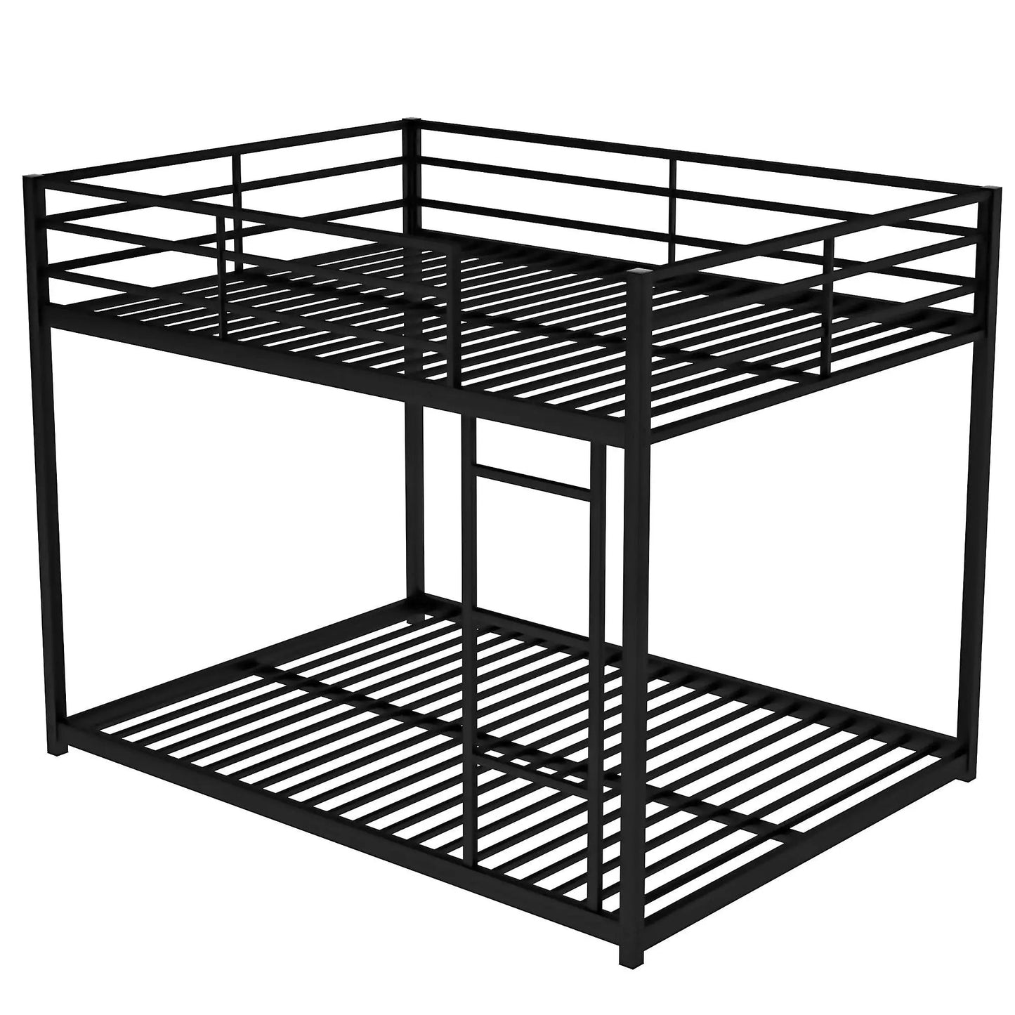 Metal bunk bed with ladder, low profile black metal frame by Unique Piece Furniture on Tampa Home & Garden Store