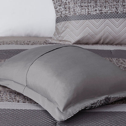 7 Piece Jacquard Comforter Set and Pillows