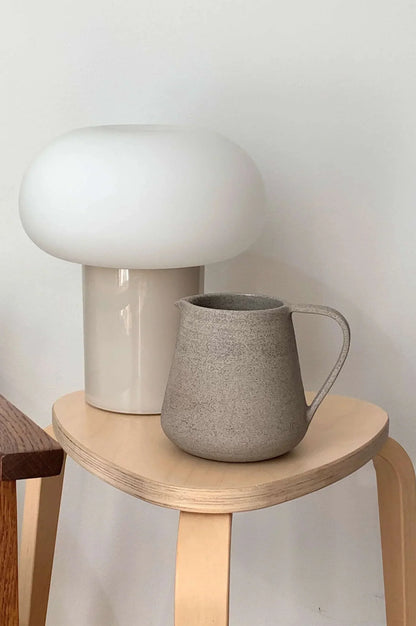 Handmade Concrete Pitcher with a Glossy Interior
