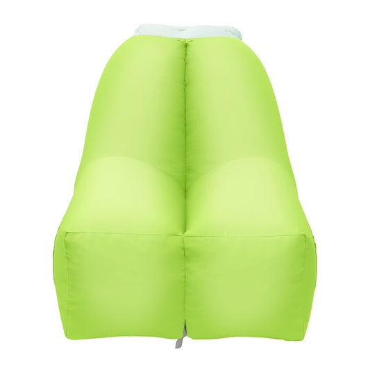 GemGear inflatable lounger air sofa chair in neon lime green with portable bag on Tampa Home & Garden Store