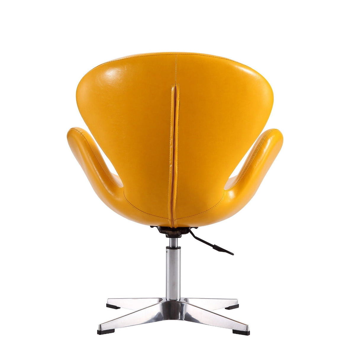 Raspberry swivel lounge chair by HouseOfZazla with chrome pedestal base on Tampa Home & Garden Store