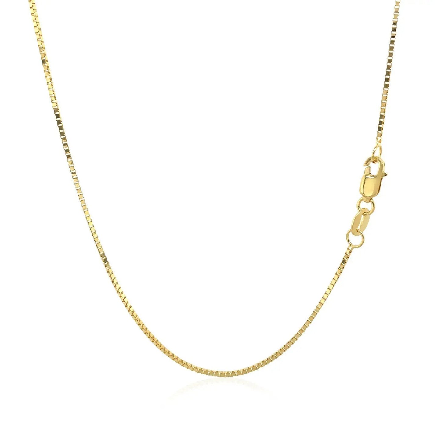 14k yellow gold box chain necklace 0.8mm with lobster clasp by Bids.com on Tampa Home & Garden Store
