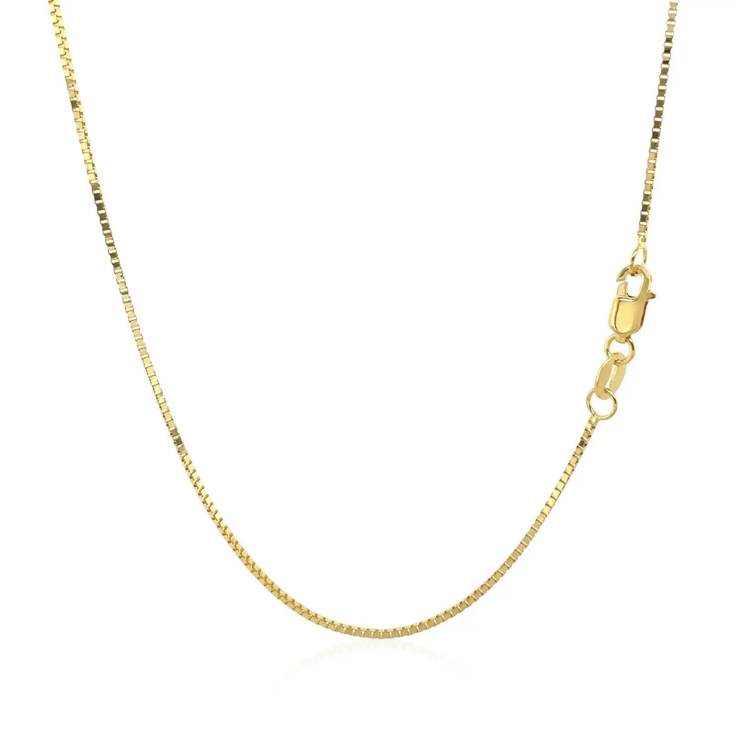 14k yellow gold box chain necklace 0.8mm with lobster clasp by Bids.com on Tampa Home & Garden Store