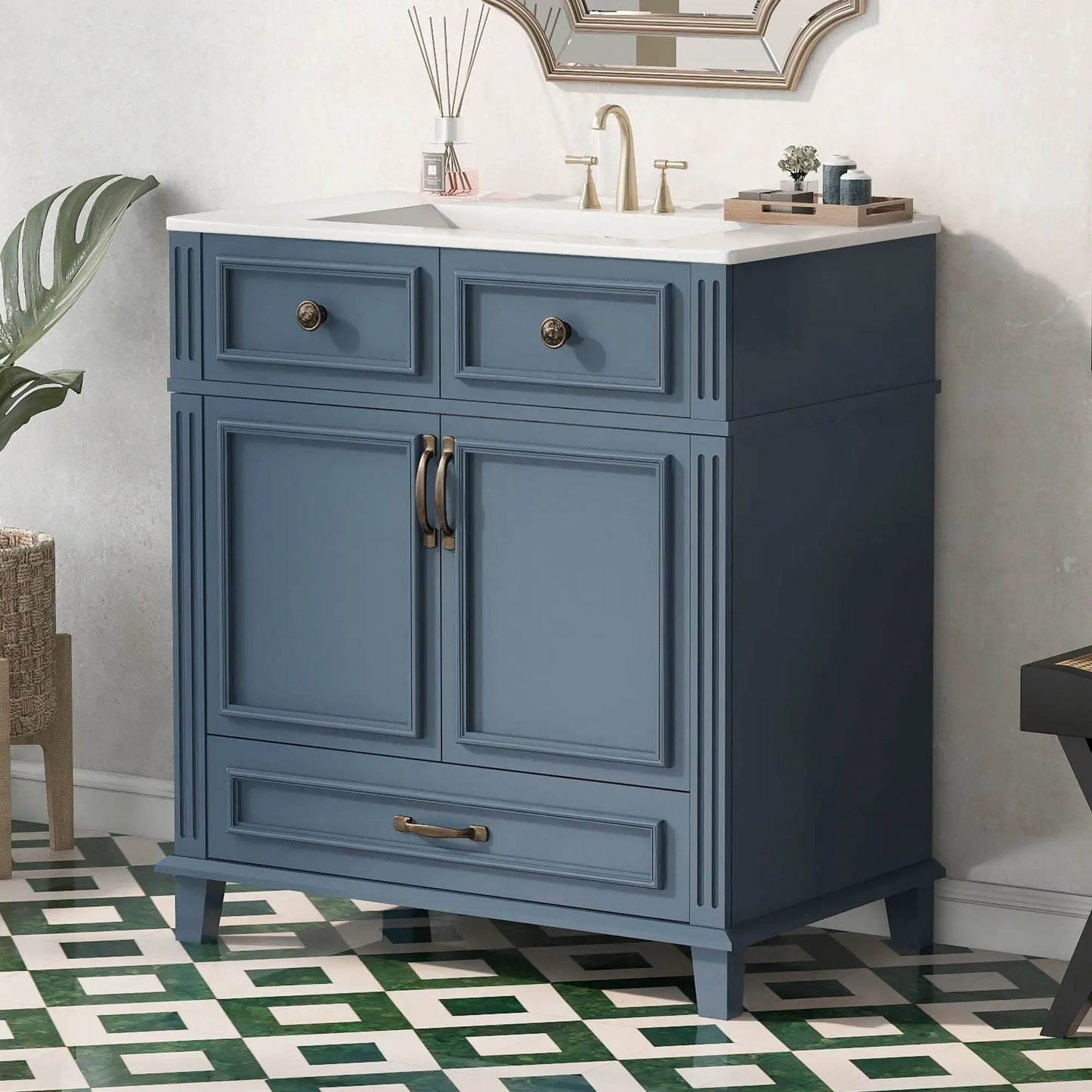 Bathroom Vanity with Sink and Storage Cabinet