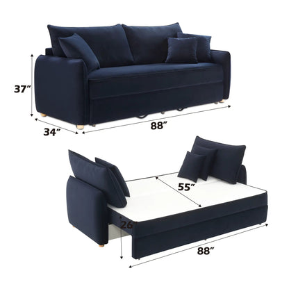 Irina Pull Out Sleep Sofa With Storage Unit
