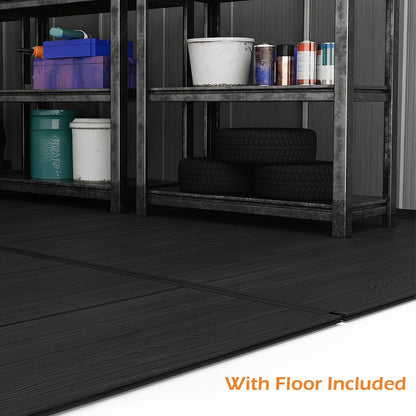 8x8 Resin Outdoor Storage Shed with a Floor