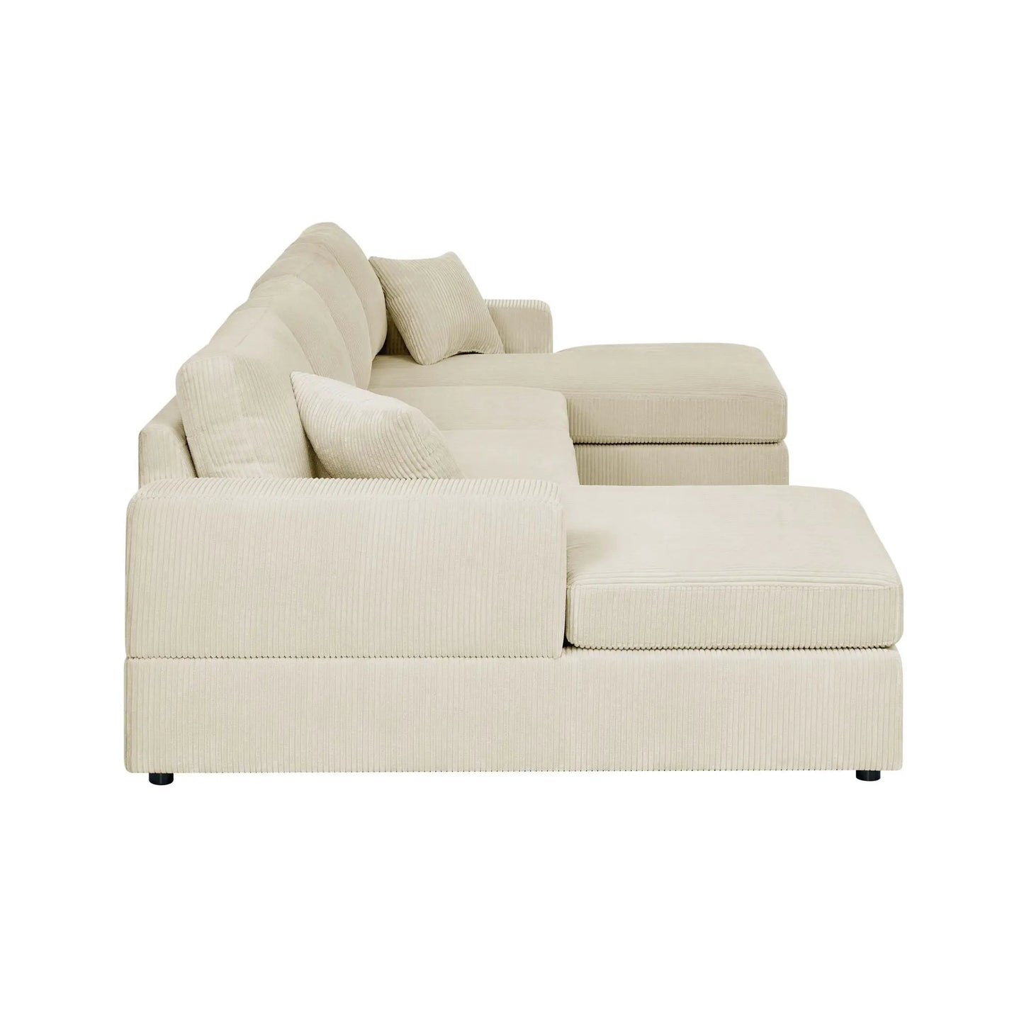 3 Piece Double Chaise Sectional Sofa for Family