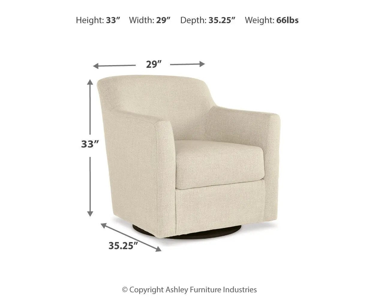 Bradney Swivel Accent Chair For Living Room