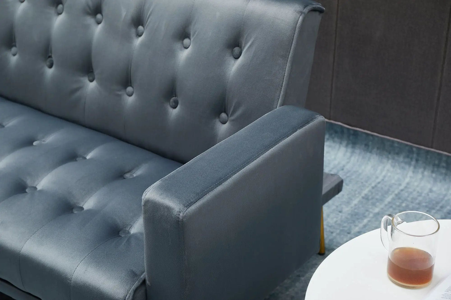 Compact Design Sofa Bed with Premium Fabric