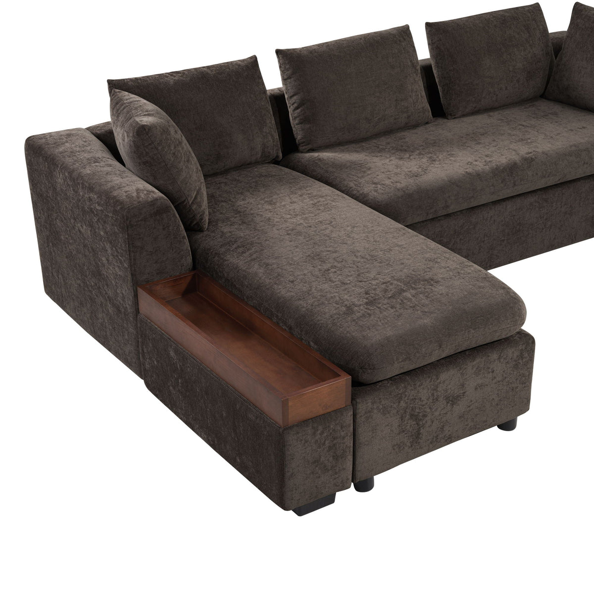 Modern L Shaped Sofa With Storage And Upholstery
