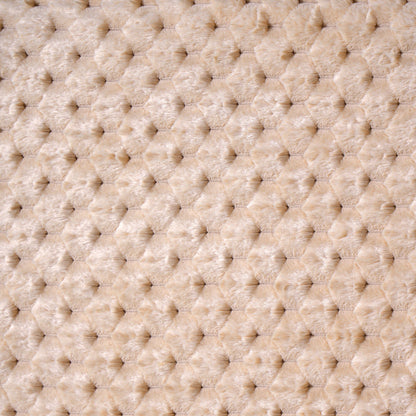 Soft bed backrest for bedroom beige tufted plush fabric HouseOfZazla on Tampa Home & Garden Store