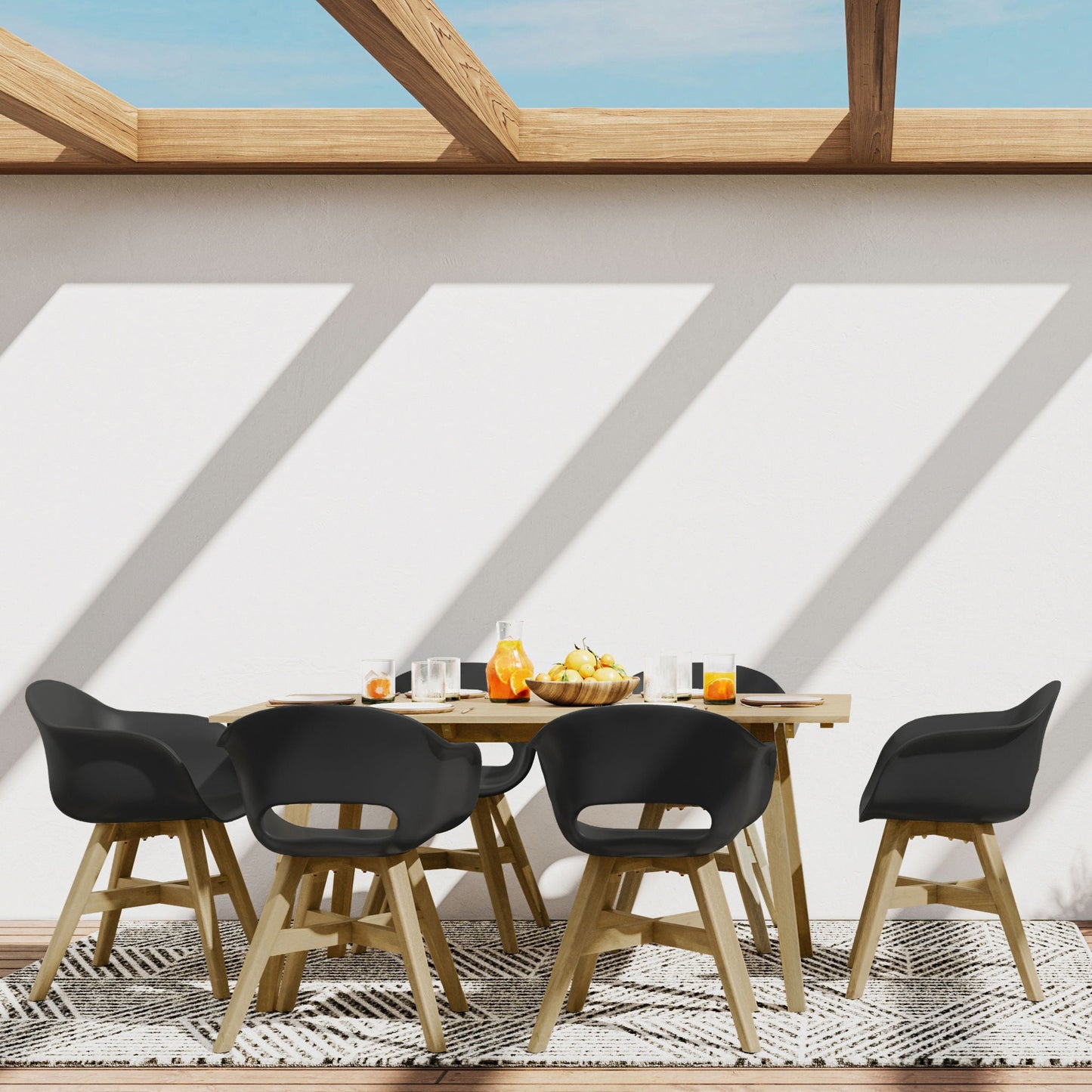 Kona and the Light Teak Outdoor Dining Table