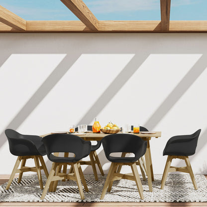 Kona and the Light Teak Outdoor Dining Table