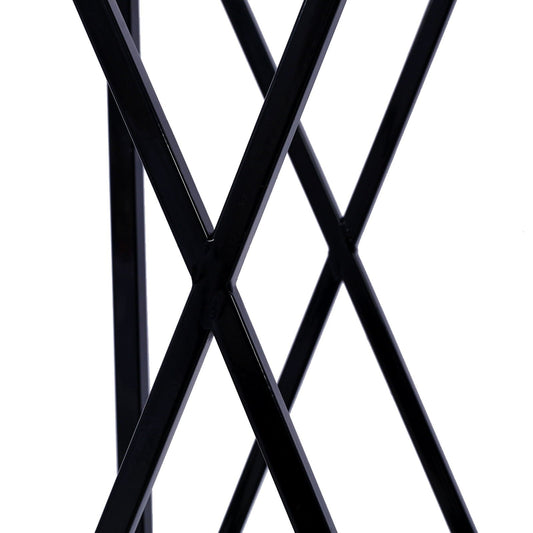 Black Firewood Log Rack Holder For Outdoor
