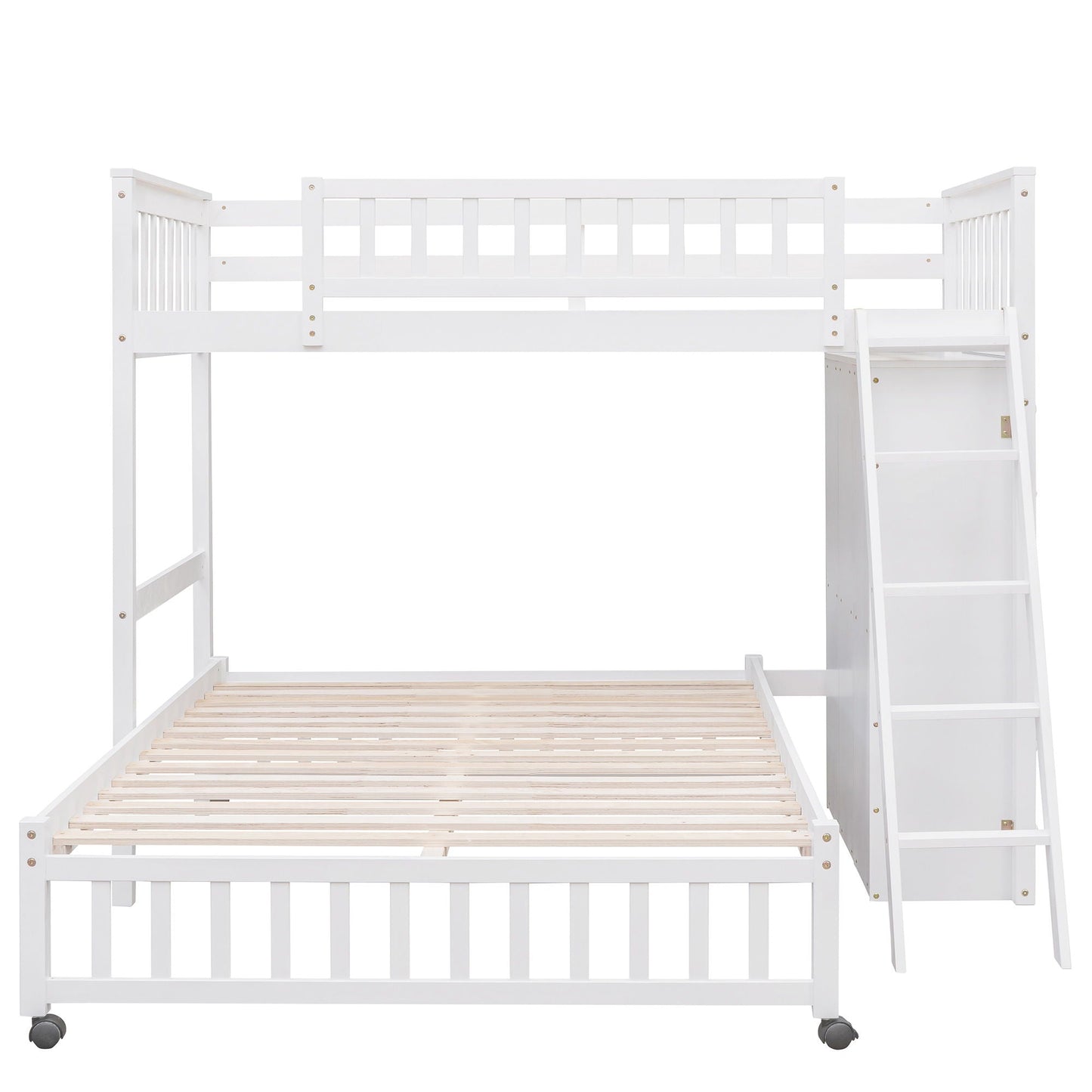 Bunk Bed With Six Drawers And Flexible Shelves