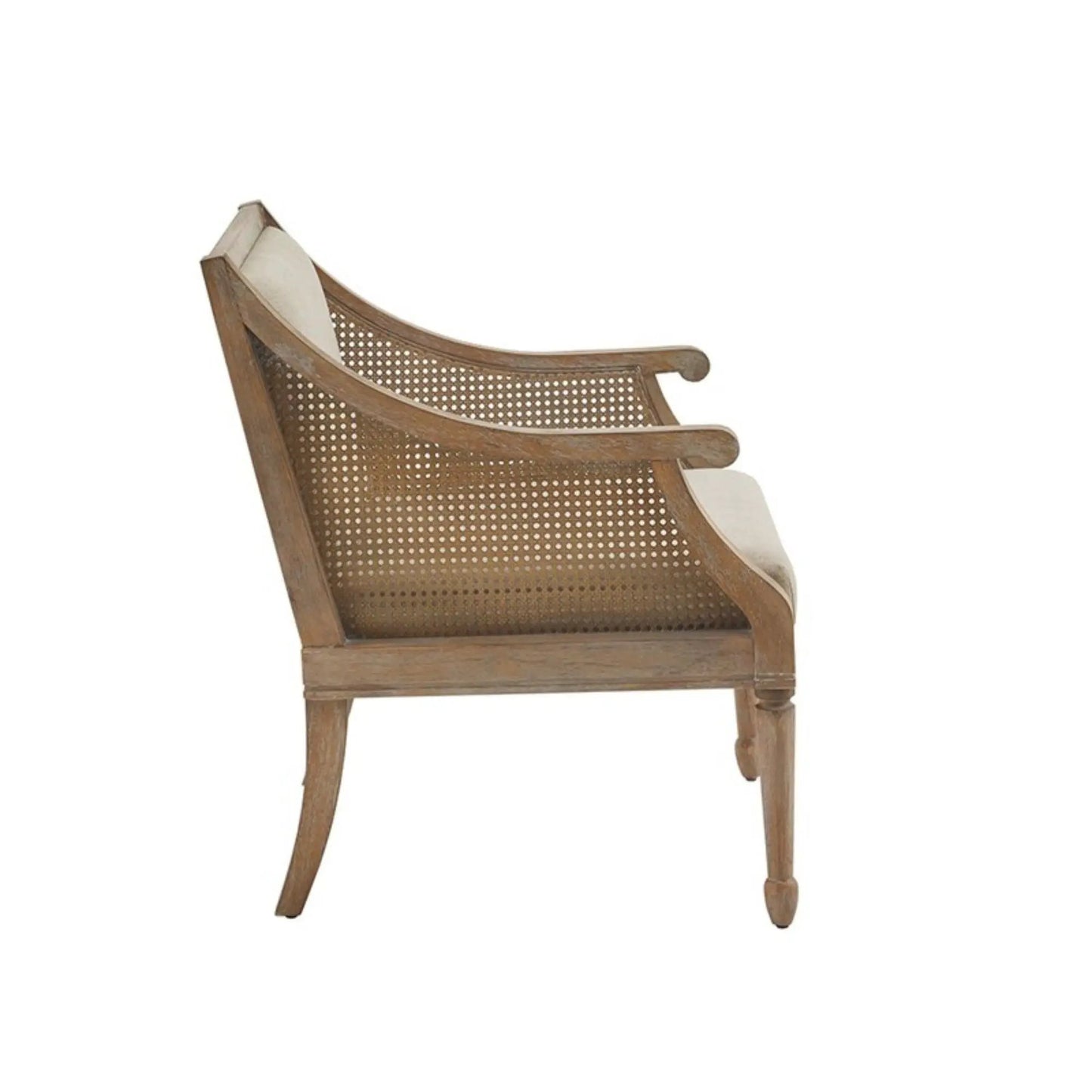 Transitional Cane Armchair and Cushion Natural