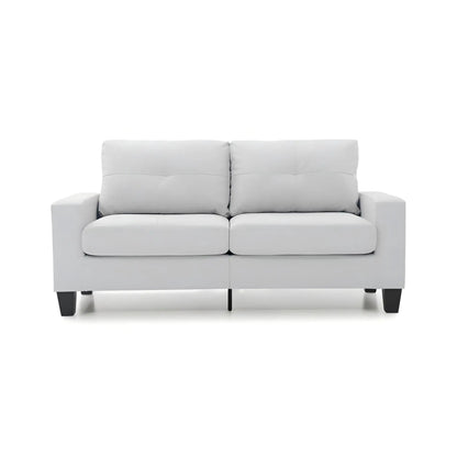 Newbury Modular Sofa Modern white faux leather 2-seat stationary by Unique Piece Furniture on Tampa Home & Garden Store