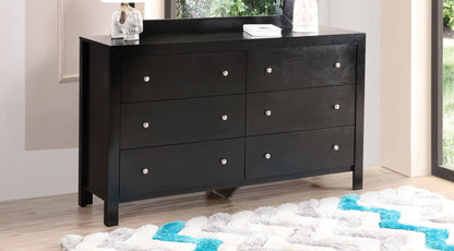 Elegant Transitional Dresser with Safety Drawers, black by HouseOfZazla, 9-drawer unit on Tampa Home & Garden Store