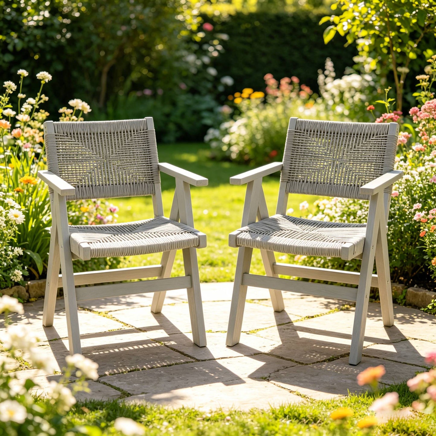 Pair Hips Dining Chairs For Garden And Patio Use
