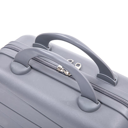 4-Piece PP spinner luggage set with cosmetic case, light gray, handles and zippers on Tampa Home & Garden Store