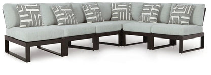 Beachloft Outdoor Aluminum Sectional with Wicker
