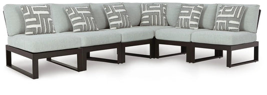 Beachloft Outdoor Aluminum Sectional with Wicker