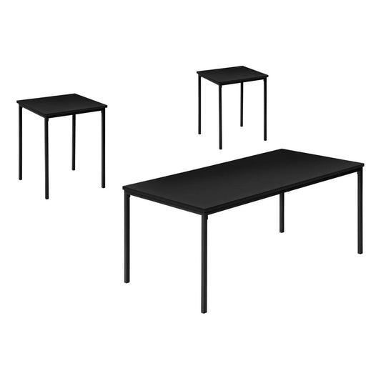 Table set coffee and end tables in black metal frames, set of 3 Unique Piece Furniture, on Tampa Home & Garden Store