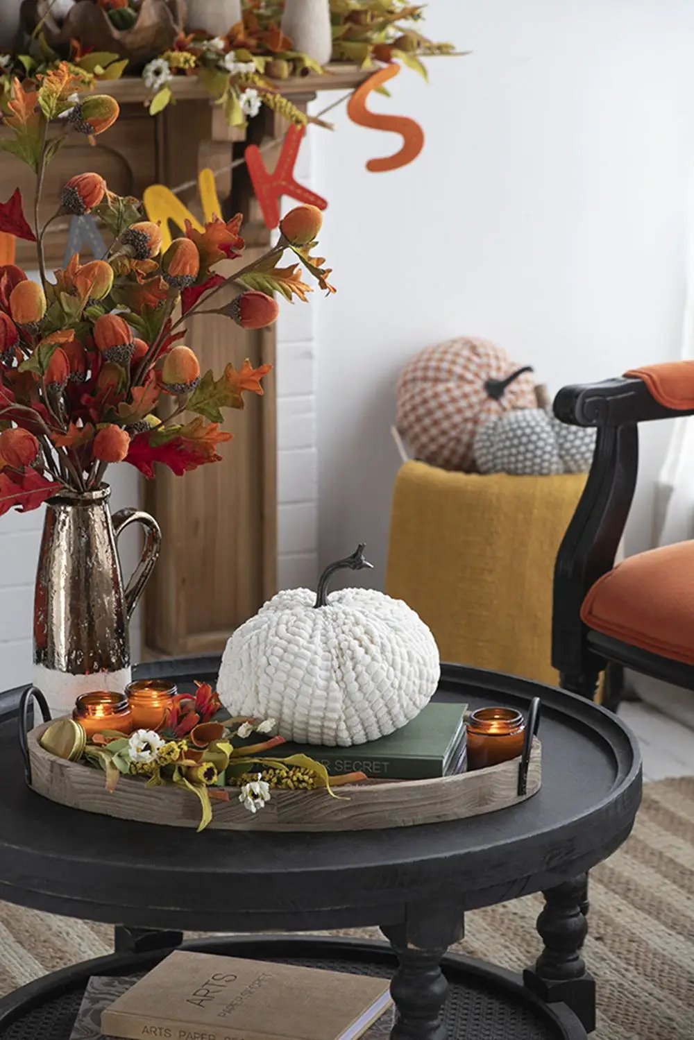 Weighted Pumpkin Ornament for Harvest Decor