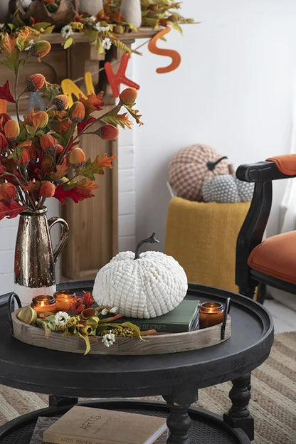 Weighted Pumpkin Ornament for Harvest Decor