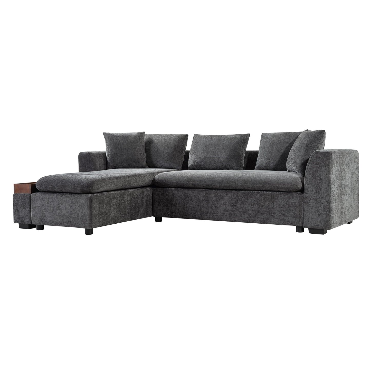 Modern L Shaped Sofa With Storage And Upholstery