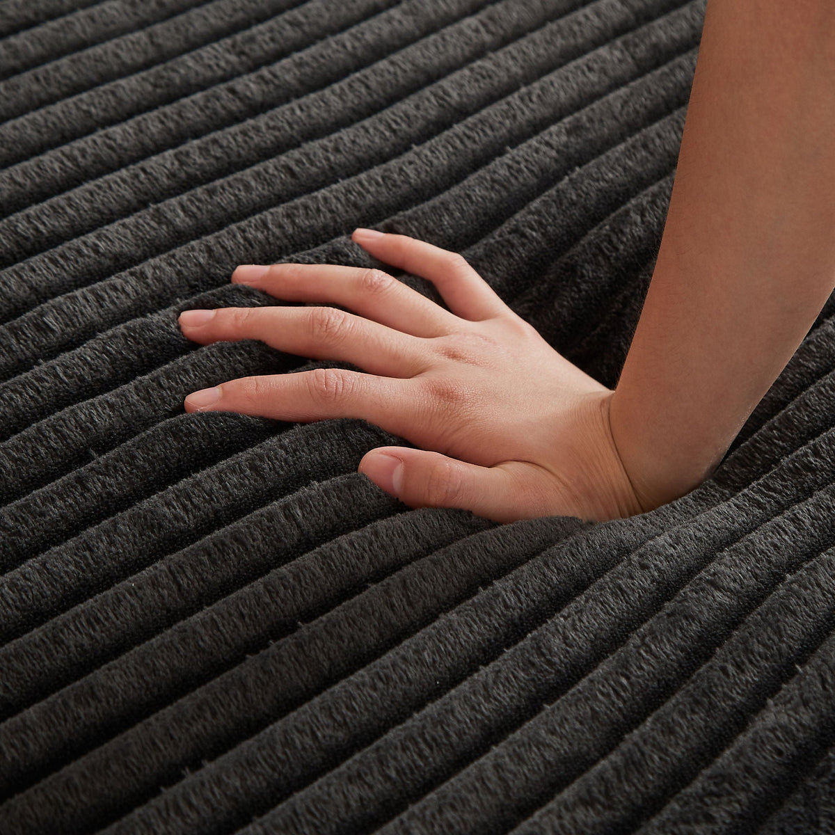 Semi Circular Corduroy Sofa Bed With Pillow