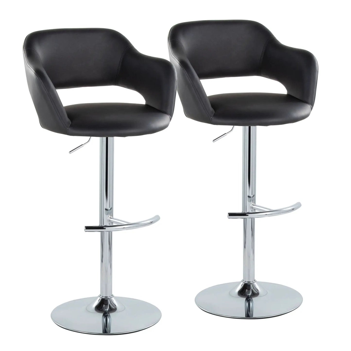 Margarite Contemporary Adjustable Barstool Swivel
