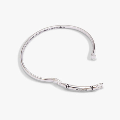 Crayola Metal Crayon Tension Bangle Silver Charm