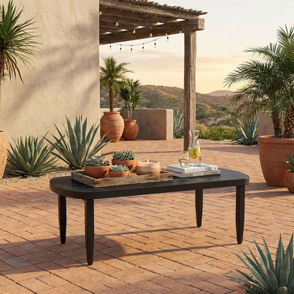 Elegant Outdoor Table with an Aluminum Frame