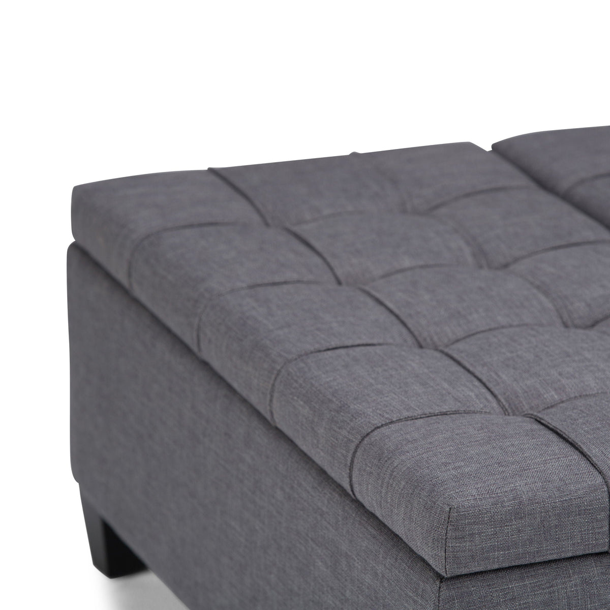 Harrison Tufted Lift Top and Storage Ottoman gray fabric by HouseOfZazla on Tampa Home & Garden Store