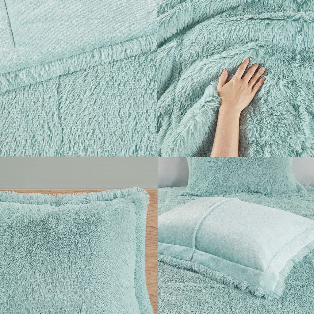 Shaggy Long Fur Comforter Mini Set and Throws
