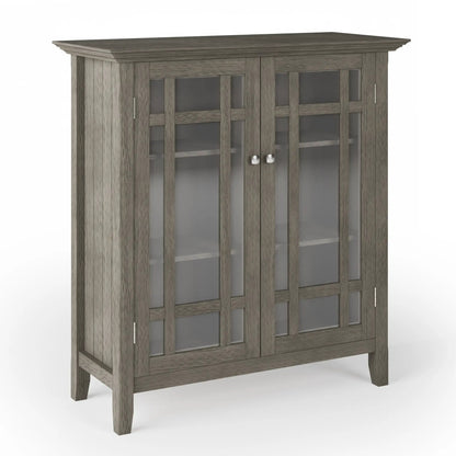Bedford Storage Media Cabinet with Glass Doors