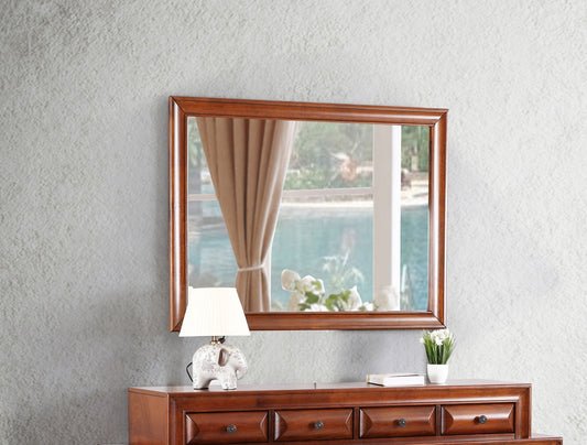 LaVita Mirror with Contemporary Wood Frame in brown finish on Tampa Home & Garden Store