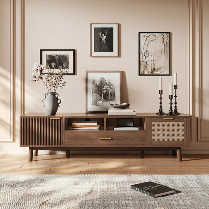 TV Stand for 75 Inch TVs with Soft Closing Doors