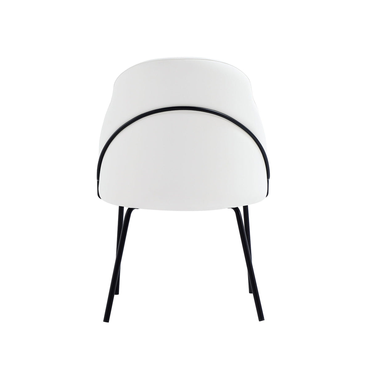 Modern Vegan Upholstered Dining Chair white with black metal legs HouseOfZazla on Tampa Home & Garden Store