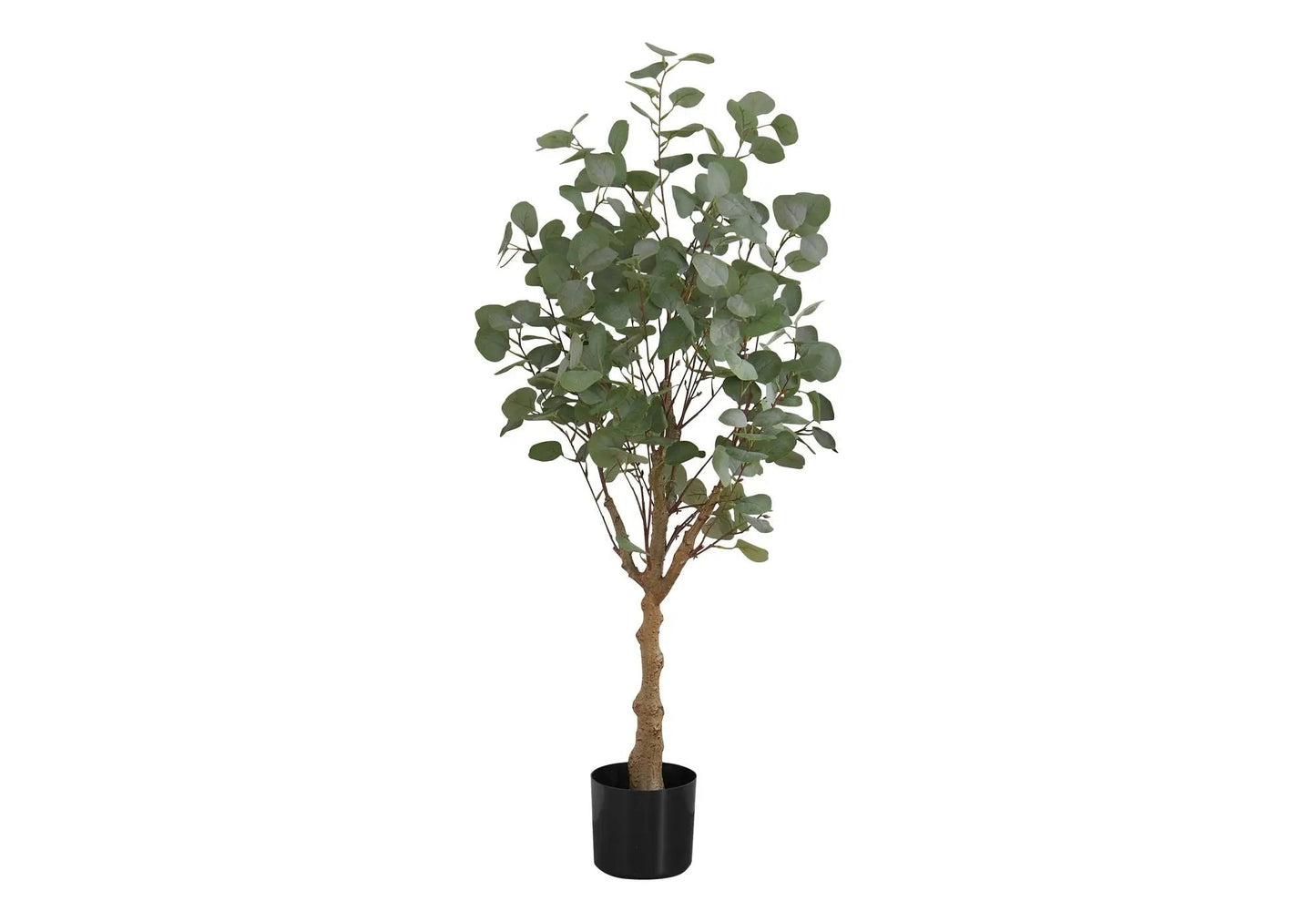 Artificial eucalyptus plant 46in tall in black pot for indoor decorative greenery on Tampa Home & Garden Store