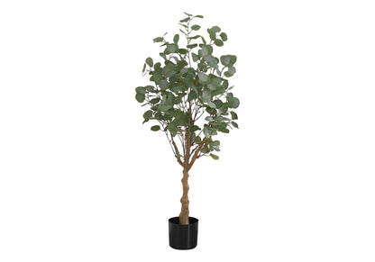 Artificial eucalyptus plant 46in tall in black pot for indoor decorative greenery on Tampa Home & Garden Store