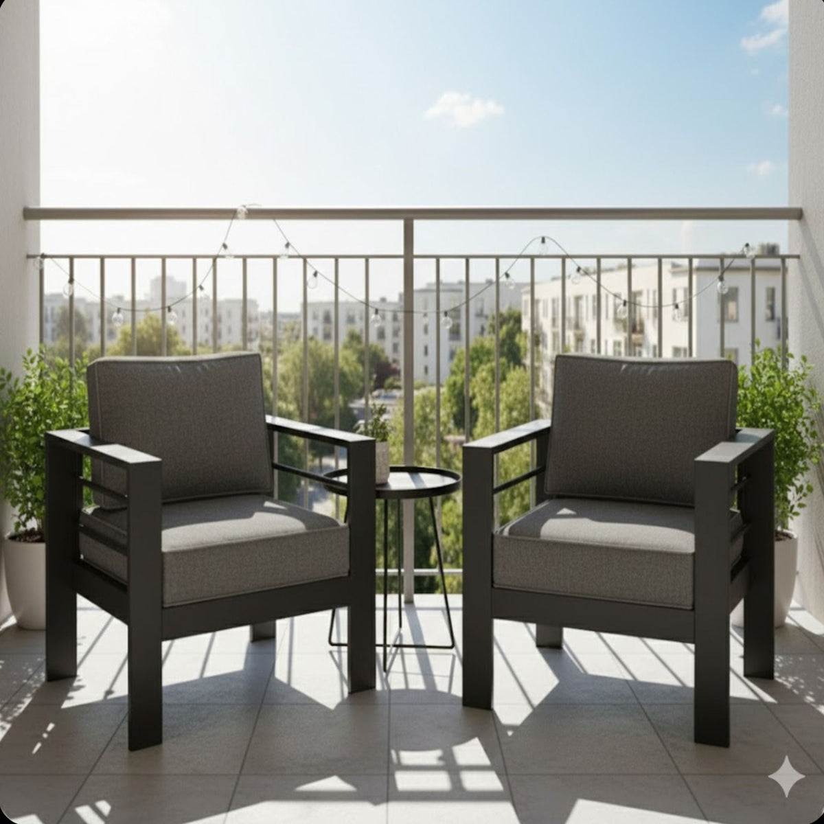 All Weather Patio Chairs and Thick Foam Cushions