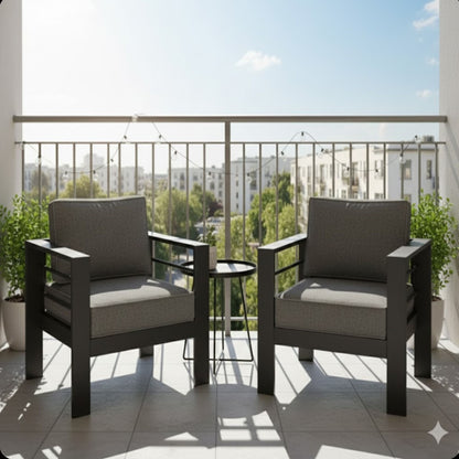 All Weather Patio Chairs and Thick Foam Cushions